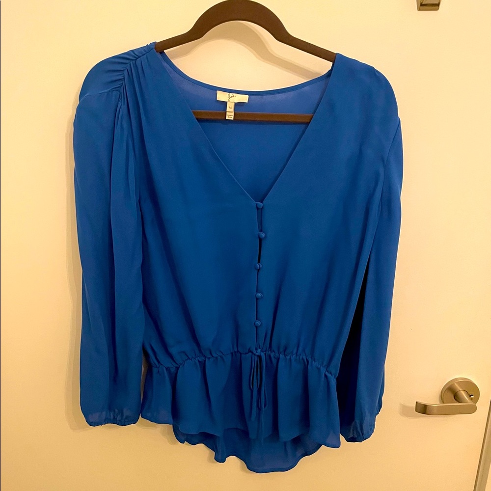 Blue silk joie blouse. Pure silk. Size M